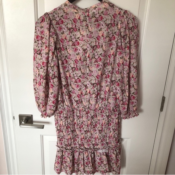 NWT In the Style x Lorna Luxe Harper Floral Ruched Ruffle Dress Romantic Sz 6 - Picture 9 of 10